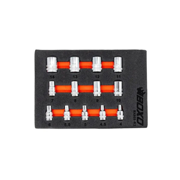 LuxeAurum 13-Piece 1/4" Drive Spline Socket Set | EVA Foam Organizer