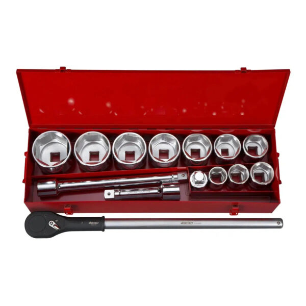 LuxeAurum 15-Piece 1" Drive 6-Point Metric Socket Set