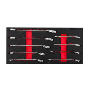 LuxeAurum 9-Piece SAE Reversible Ratcheting Wrench Set | EVA Foam Organizer